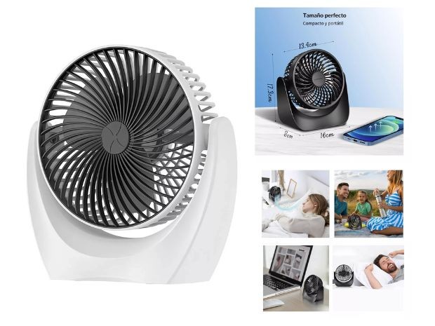 &u+ VENTILADOR RECARGABLE KS-2107